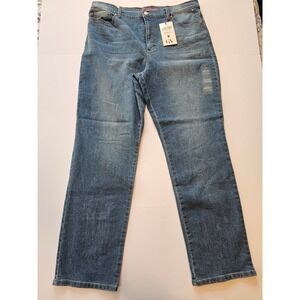 Gloria Vanderbilt Amanda Ultra Lite Jeans Women 16 Average Blue Slimming Panel